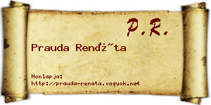 Prauda Renáta névjegykártya